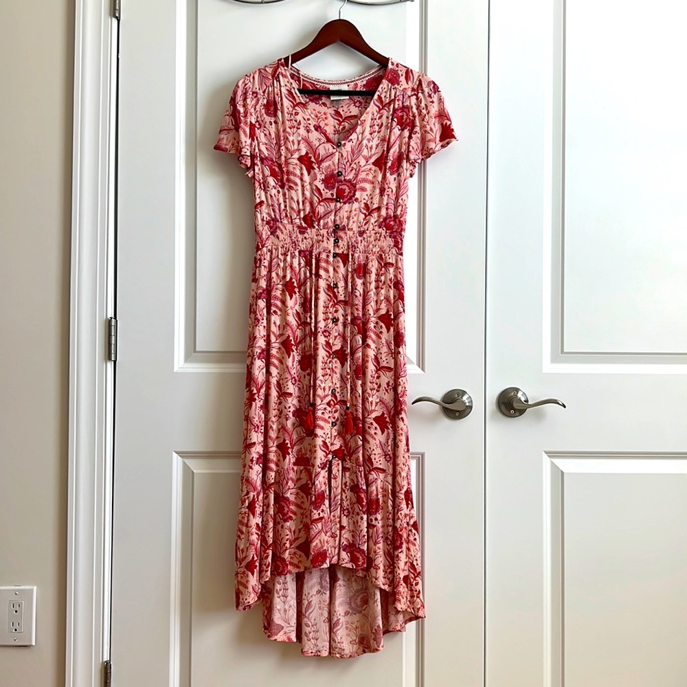 Knox Rose floral high low dress size XS